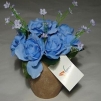 Декоративная композиция "Розы в горшочке", цвет: голубой, 16,5 см Производитель: Великобритания Артикул: FF NX86KU инфо 7313v.