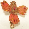 Украшение для интерьера "Птица", цвет: оранжевый металл Изготовитель: Таиланд Артикул: 3412 инфо 7352v.